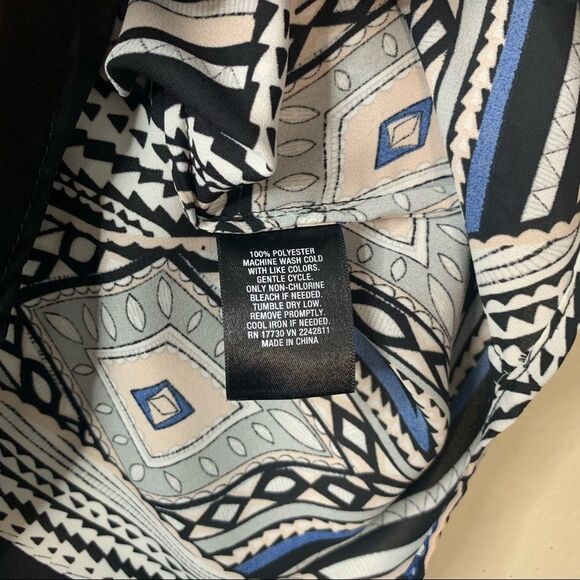 MOSSIMO Aztec sleeveless Blue/Black/Cream Top - Picture 4 of 9